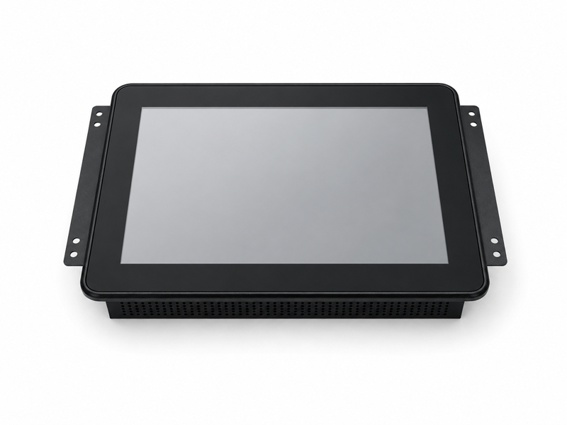10.1 inch pure flat open frame monitor with side mounting brackets for embedded installation