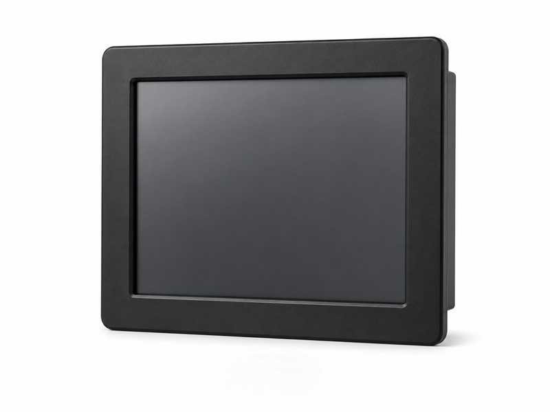 12.1 inch resistive panel mount touch monitor on white background