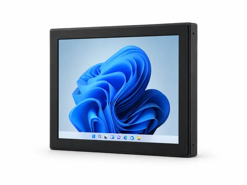 Monitor tátil de 15 polegadas, 17 polegadas e 19 polegadas, formato 4:3, com estrutura aberta e degrau frontal para montagem embutida