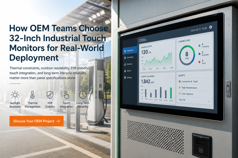 Thermal constraints, outdoor readability, EMI stability, touch integration, and long-term lifecycle reliability matter more than panel specifications alone.