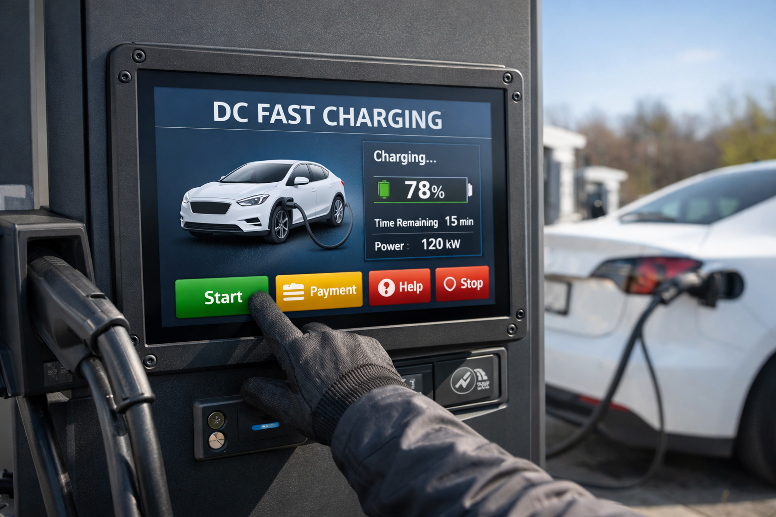 touch monitor dc fast charger