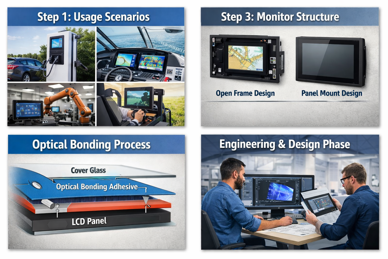 custom sunlight readable monitor for outdoor industrial use