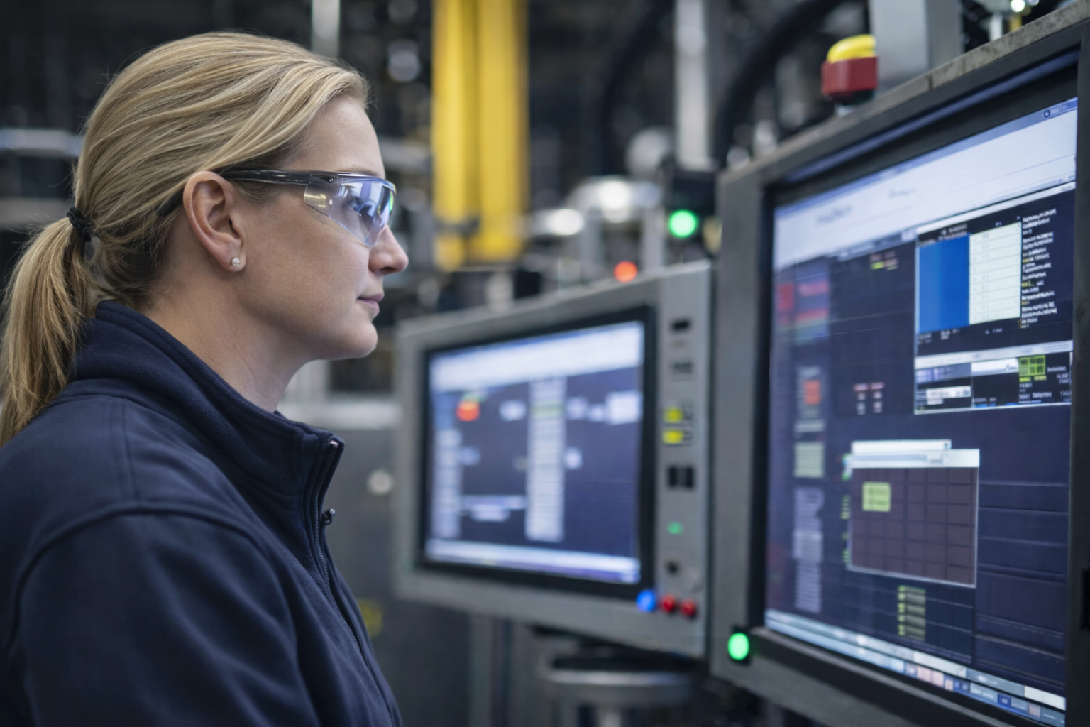 industrial touch screen HMI interface used in industrial automation equipment