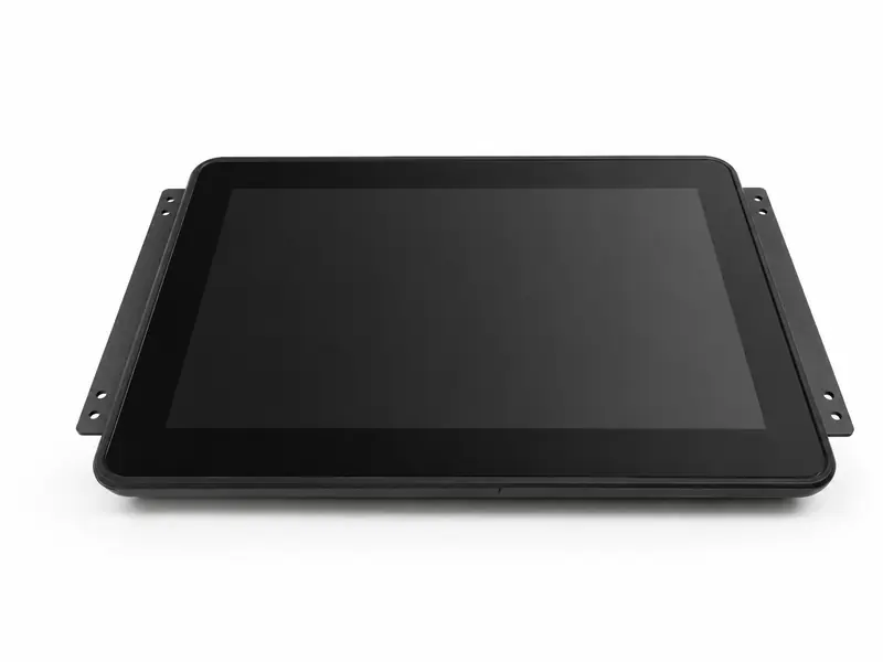 10.1" pure flat Open frame industrial touch monitor with side mounting brackets