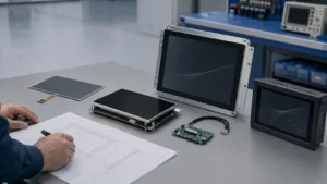 Industrial touch screen manufacturers and OEM display products under engineering review