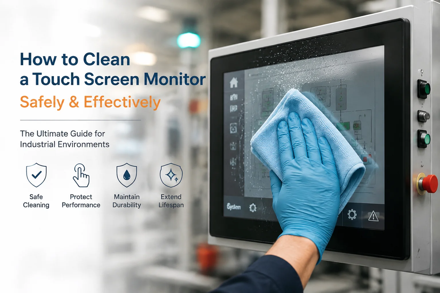 How to Clean an Industrial Touch Screen Monitor Safely and Effectively