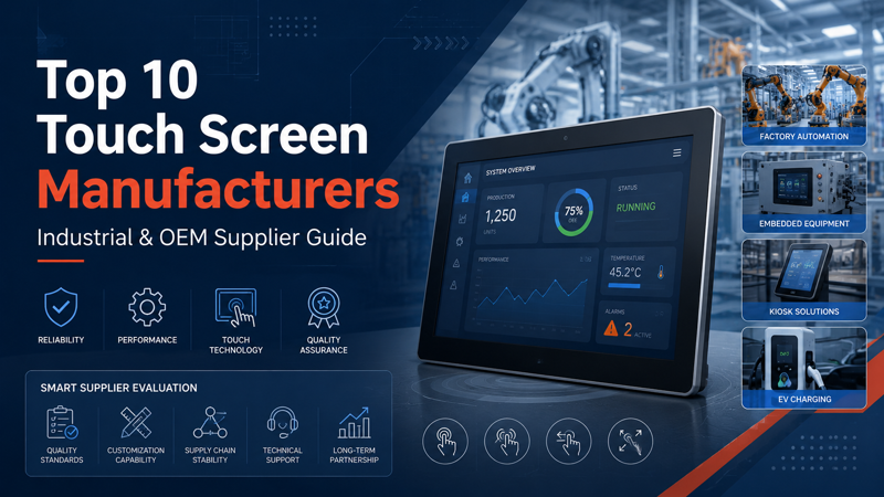 Top 10 touch screen manufacturers for industrial and OEM projects