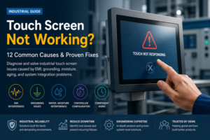 touch screen not working on industrial HMI panel caused by EMI interference, grounding issues, and system integration problems