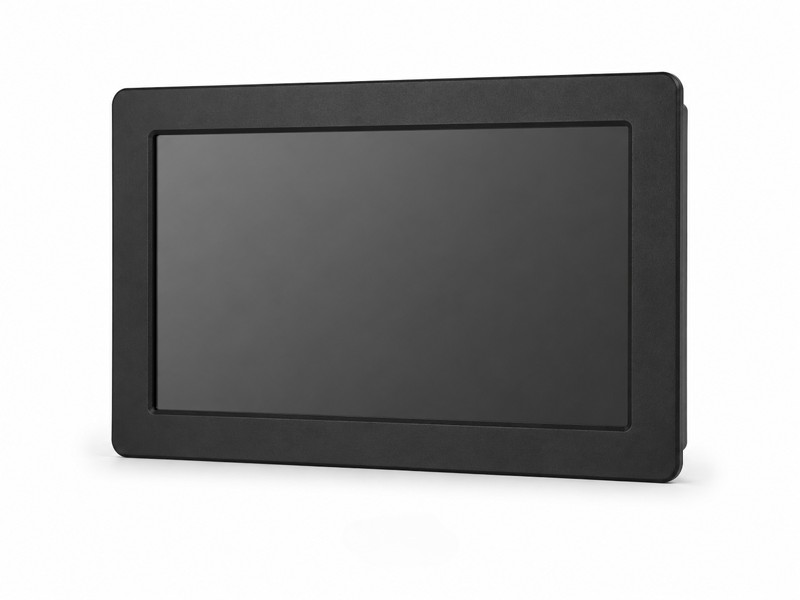 15.6 inch resistive panel mount touch monitor on white background