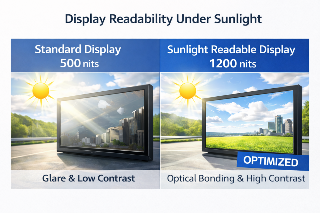 Display Readability Under Sunlight