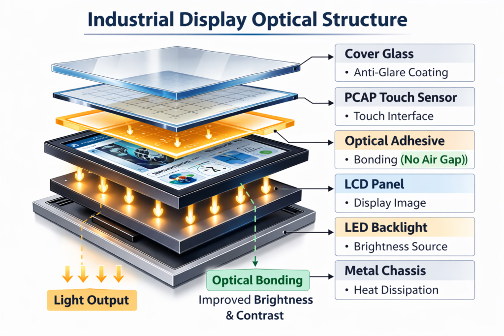 Industrial Display Optical Structure