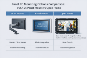 Panel PC Mounting Options Comparison VESA vs Panel Mount vs Open Frame