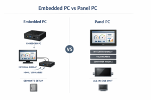 embedded pc vs panel pc architecture comparison industrial systems