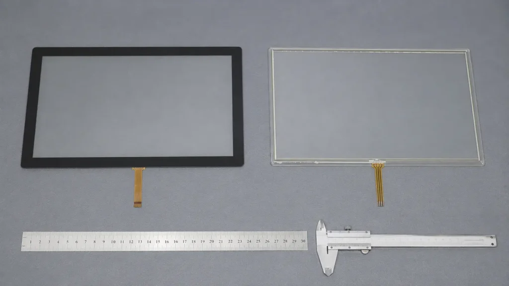 Industrial PCAP and resistive touch panels with flexible printed cables