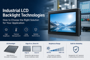 industrial lcd backlight structure with led edge-lit and direct-lit comparison for high brightness display applications