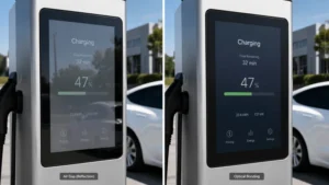 optical bonding vs air bonding on EV charging station display