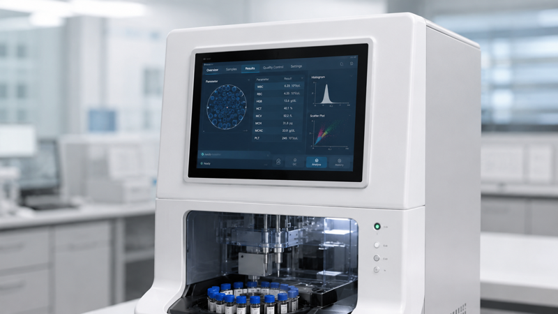 Open frame display integrated into laboratory or diagnostic equipment